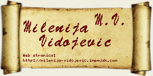 Milenija Vidojević vizit kartica